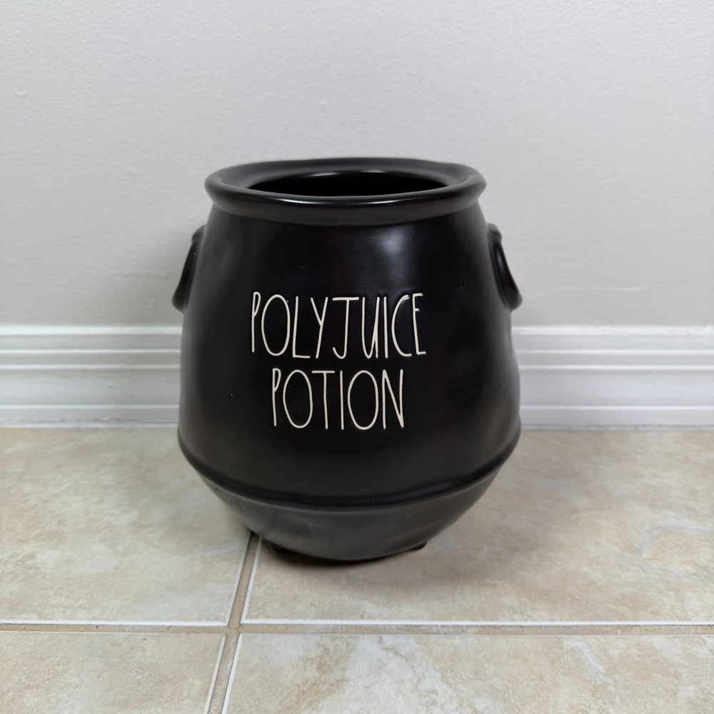 Rae Dunn Harry Potter Polyjuice Potion Cauldron 8" Canister Black NO LID